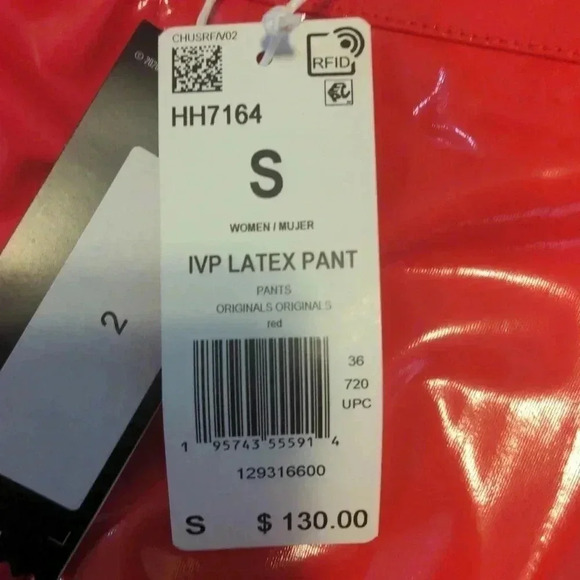 Adidas lvy Park Faux Latex Straight-Leg Pants - Picture 8 of 12